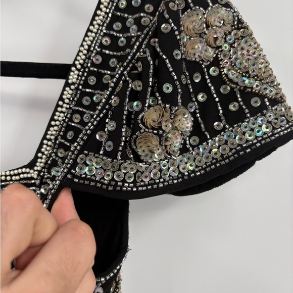 Loveshackfancy party embroidered sequence star mini Davis dress size small 4 - Picture 5 of 16